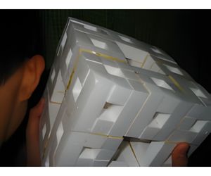 ８、発泡スチロールを使って”フォトニックフラクタル”に似たような実験