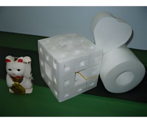 ８、発泡スチロールを使って”フォトニックフラクタル”に似たような実験３