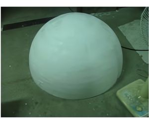 発泡スチロールのブロックから出来るだけ簡単に大きな球を作ること8