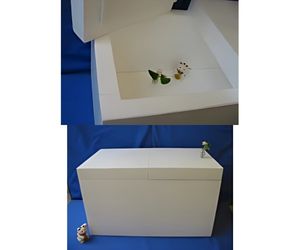 カタカナの「ロ」の字にくり抜き　底貼り箱２