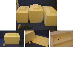 生ケーキ搬送容器 本体平板 ふた被せタイプ1