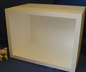 生ケーキ搬送容器 カタカナのロの字くりぬき 側面板 貼りあわせタイプ