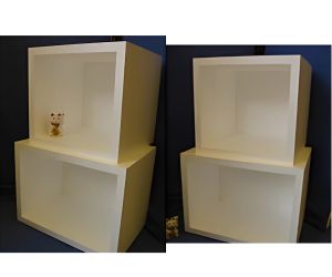 生ケーキ搬送容器 カタカナのロの字くりぬき 側面板 貼りあわせタイプ2