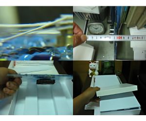 針のついた時計(ガラス製)の梱包です