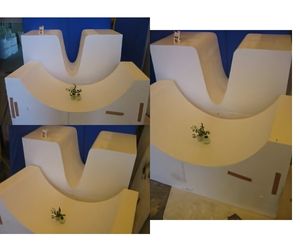 巨大な風車の羽を移動します