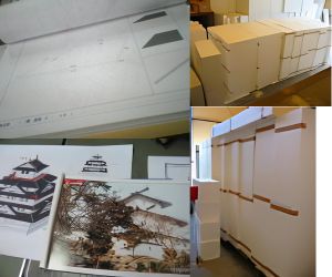 大和郡山城を発泡スチロールで復元4