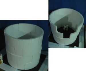 くみ上げると円柱型になるパズル