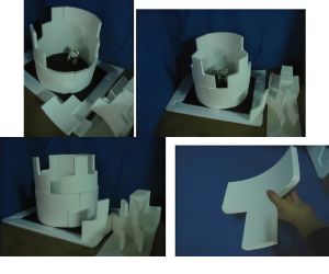 くみ上げると円柱型になるパズル2