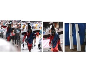 発泡スチロール製「十字架」で東京マラソンに出ました2