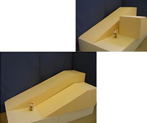 病気の愛犬養生介護用発泡スチロールスローブ4