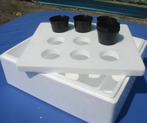 水耕栽培用既成水槽容器例2