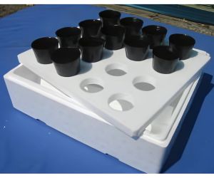 水耕栽培用既成水槽容器例6