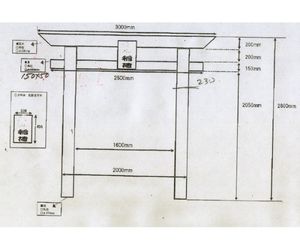 稲荷神社 仮設鳥居