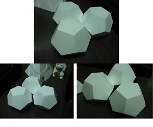 発泡スチロール製「正二十面体」2