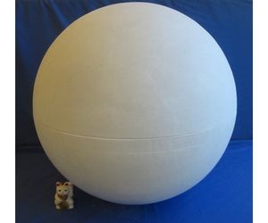 1080φ球 表面パテ磨き