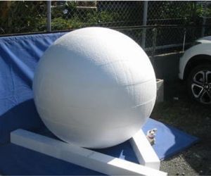 1200φ球 手作りラフ加工4