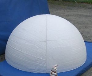 1400φ球  手作りラフ加工