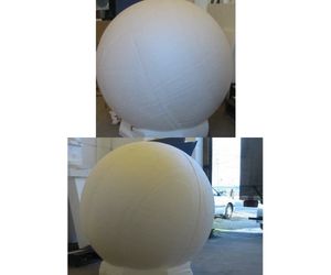 1400φ球  手作りラフ加工4