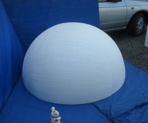 1500φ球 手作りラフ加工