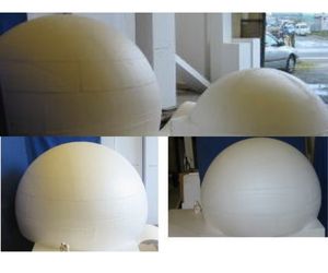 1500φ球  手作りラフ加工4