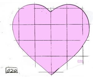 直径240mmハート