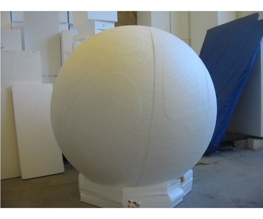 1400φ球  手作りラフ加工