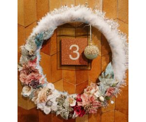 インテリアとして使用された発泡スチロール製輪