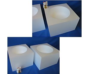 四角い液体窒素用容器 円形にくり抜いたもの4