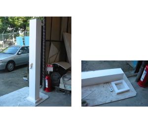 電波実験用四角いポール 送信機取り付け2