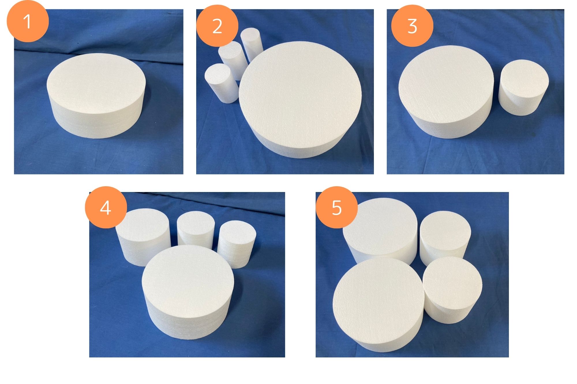 発泡スチロール 円柱セット Bセット