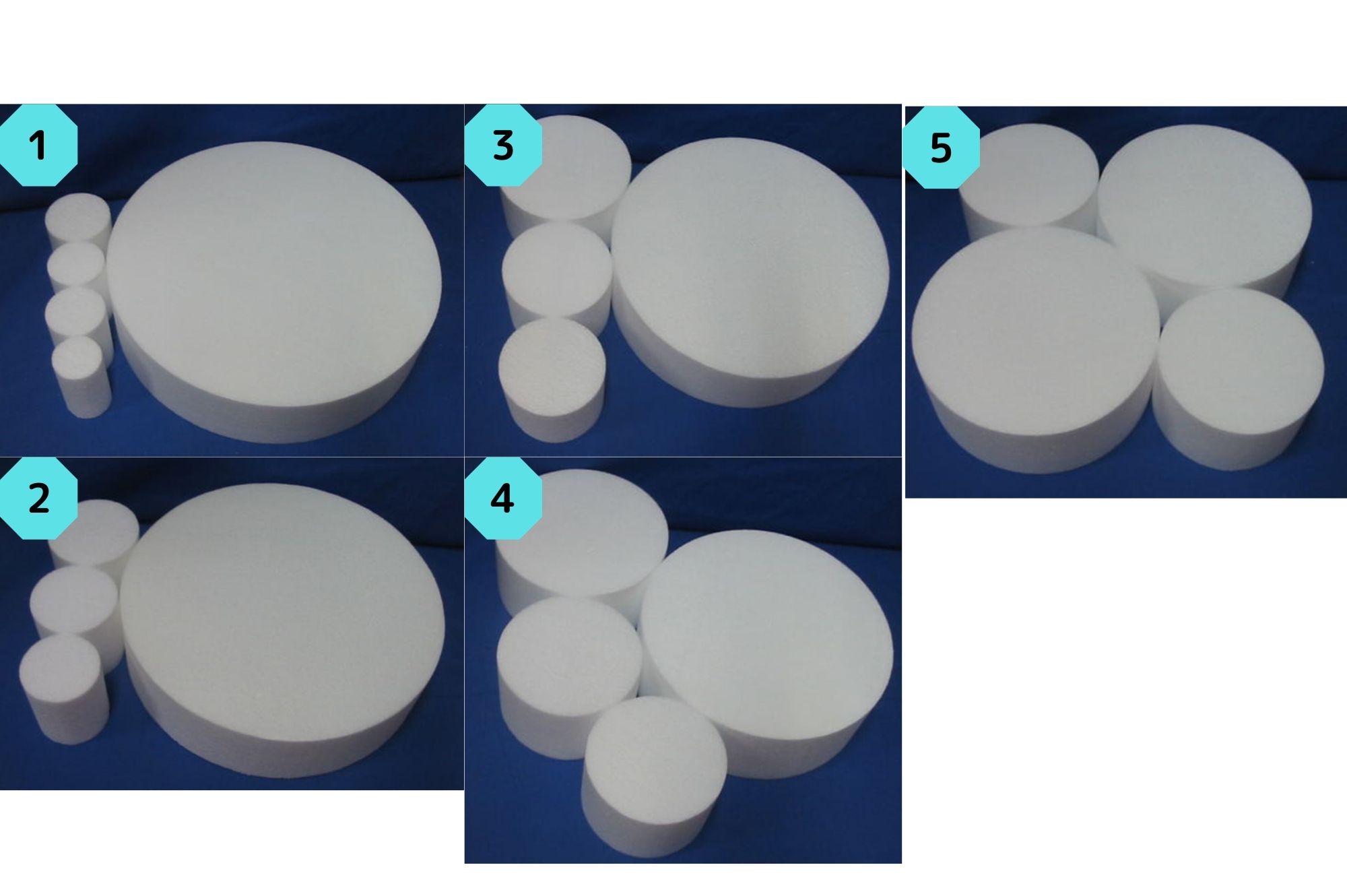 発泡スチロール 円柱セット Aセット