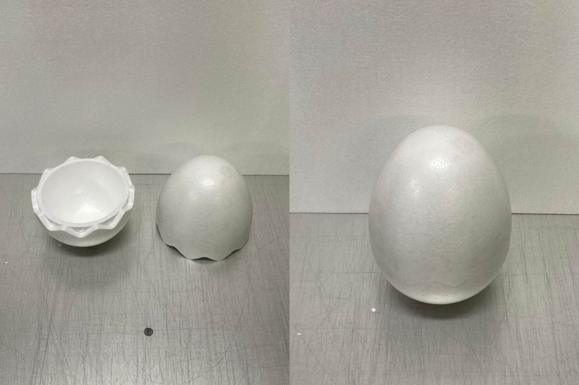 発泡スチロール 成形品 割れたまご