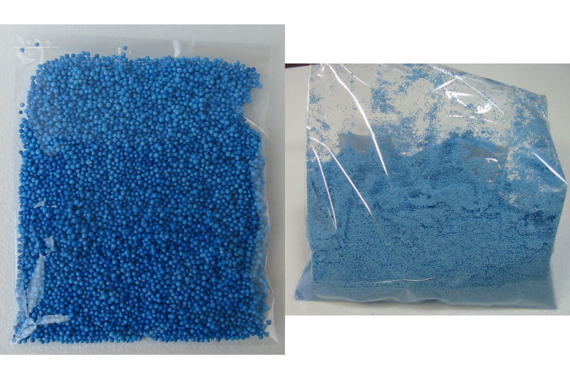 発泡スチロールビーズ 青