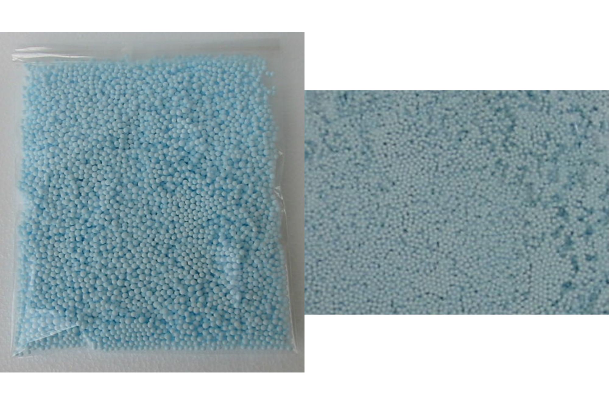 発泡スチロールビーズ スカイブルー