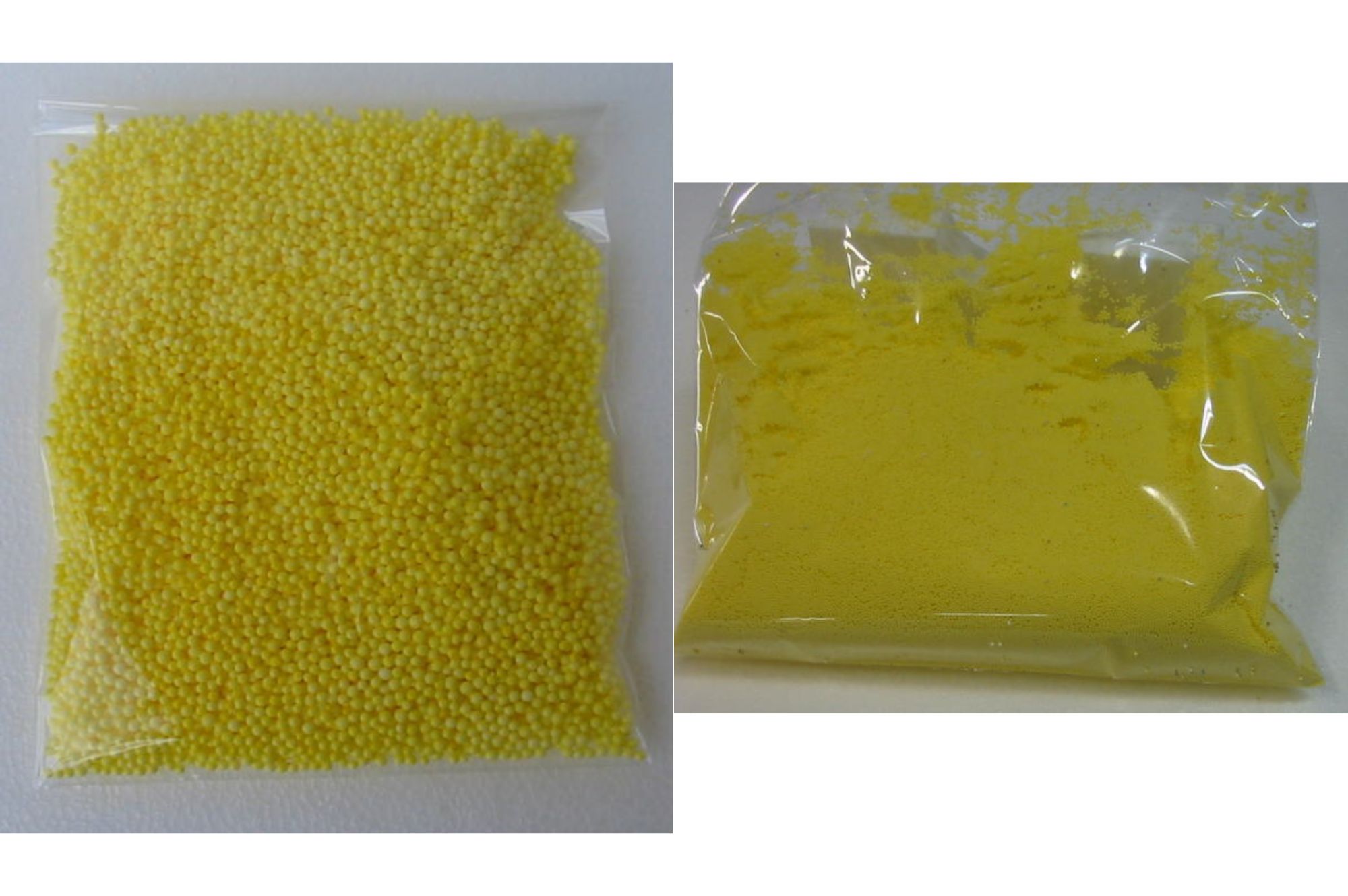 発泡スチロールビーズ 黄色