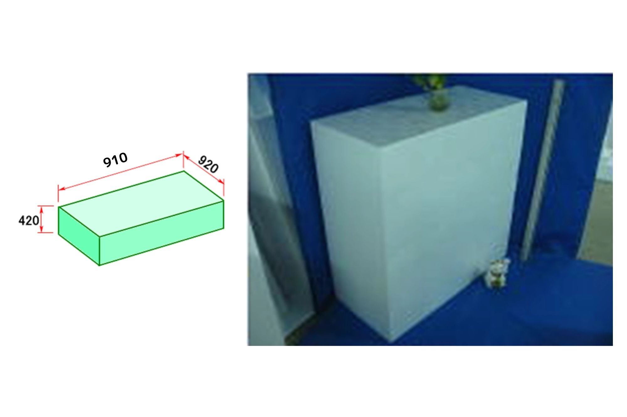 発泡スチロールブロック二分の一