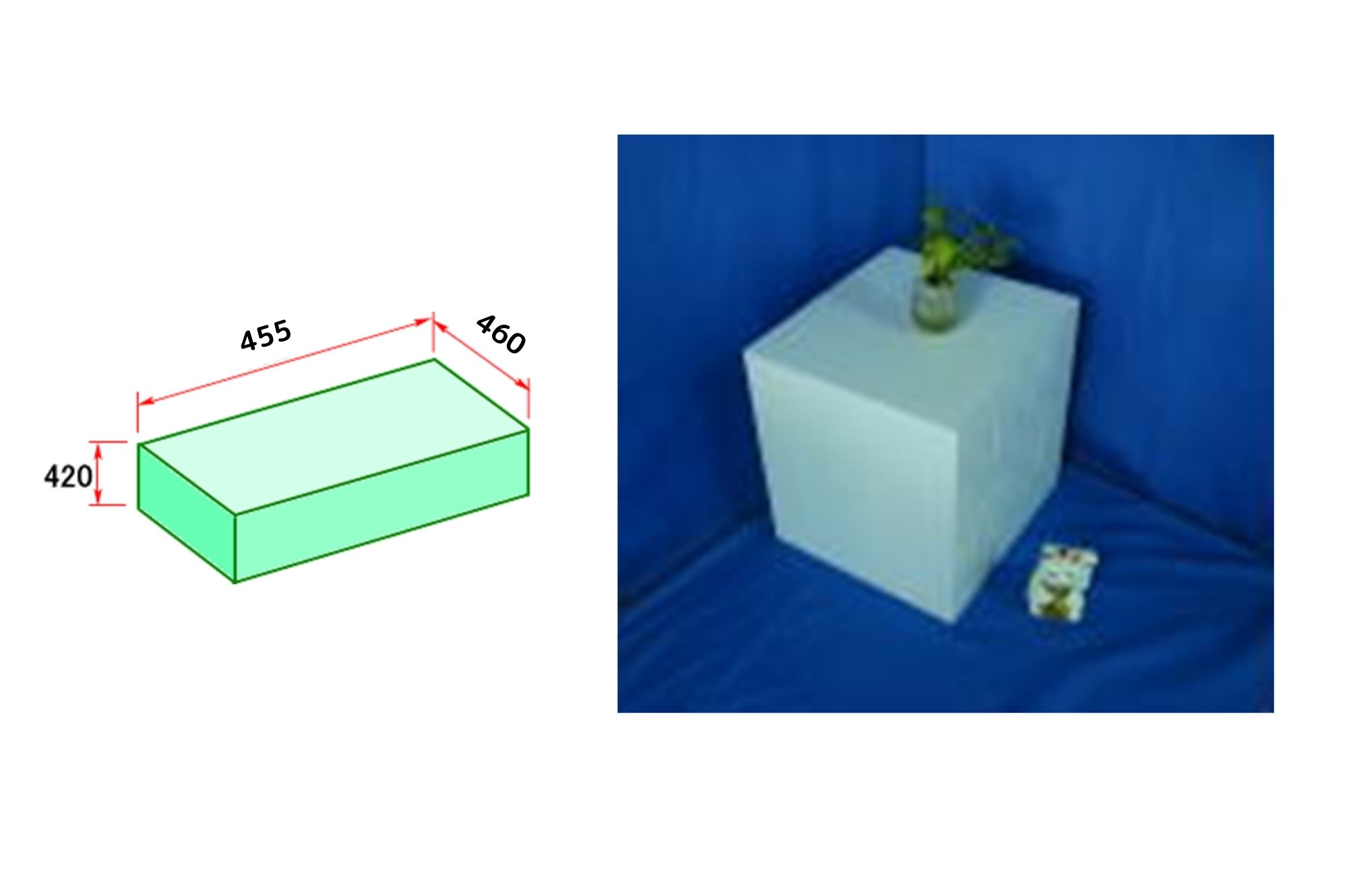 発泡スチロールブロック 8分の1