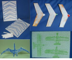 発泡スチロールペーパーで作った紙飛行機
