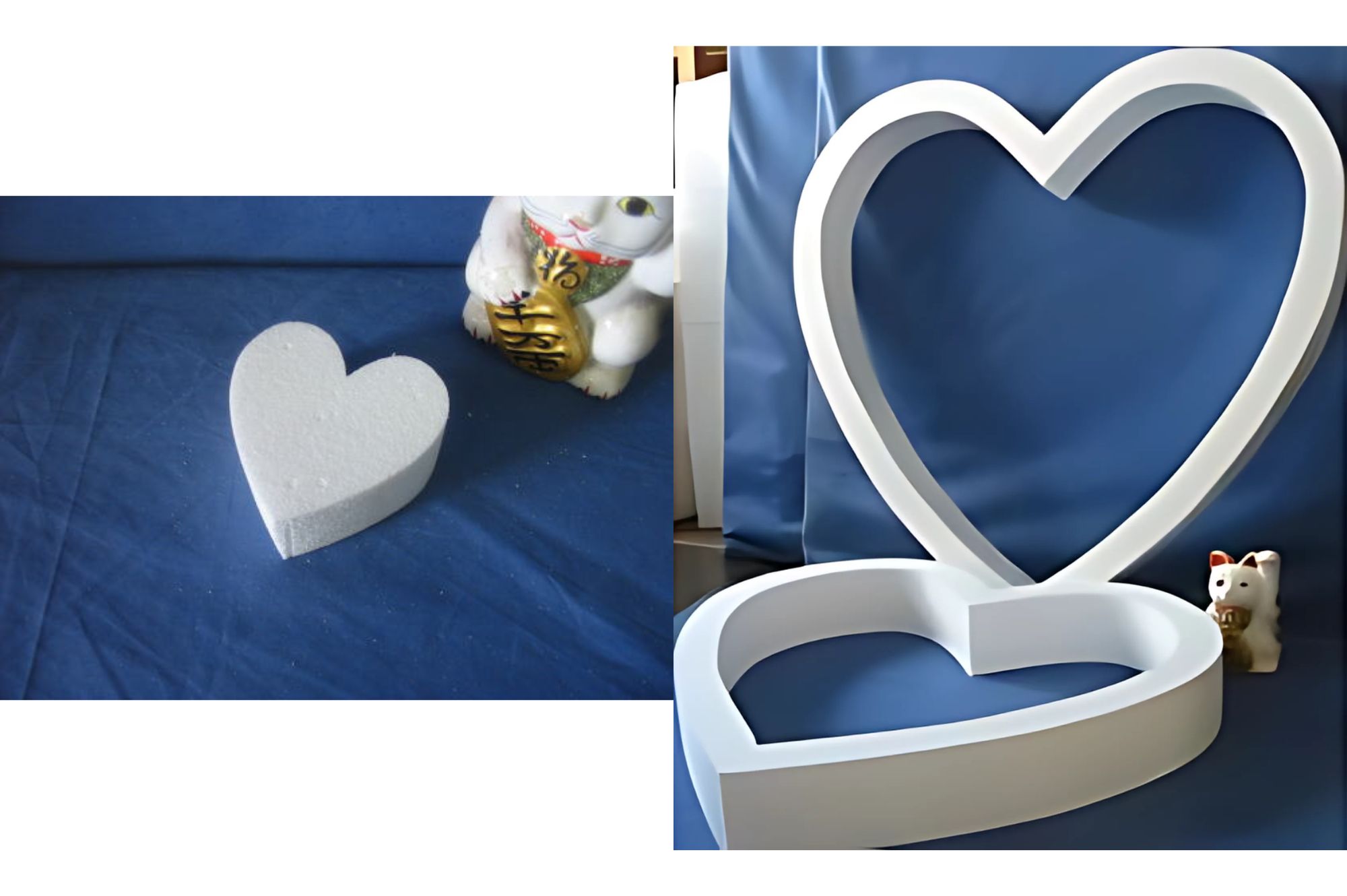 発泡スチロールのハート型