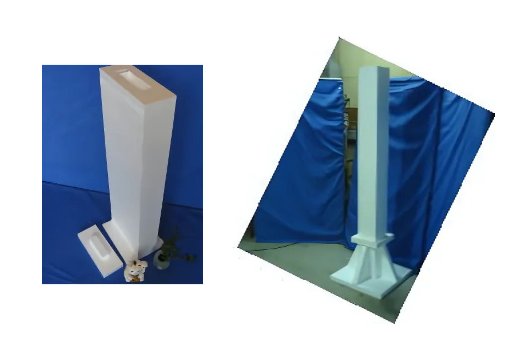 四角い実験用ポール