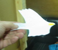 先生のつくったふわふわ鳥の型紙