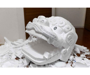 発泡スチロールで獅子舞をつくるお客様製作例3