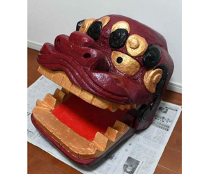 発泡スチロールで獅子舞をつくるお客様製作例4