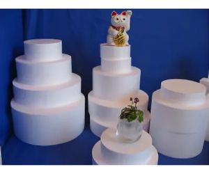 発泡スチロールの円柱ケーキ台製作例