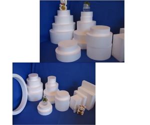 発泡スチロールの円柱ケーキ台製作例2