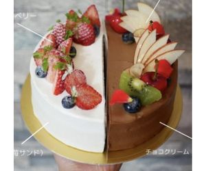 ケーキ制作例 円柱の2分割で