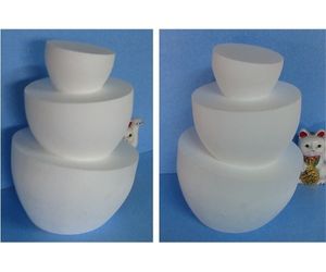 コーヒーカップの3段重ね 芯材製作例2