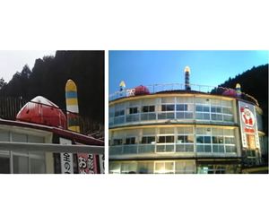 校舎が27mのケーキに2