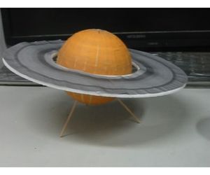 卓上太陽系セットの土星の場合の製作例４