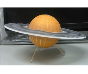 卓上太陽系セットの土星の場合の製作例４